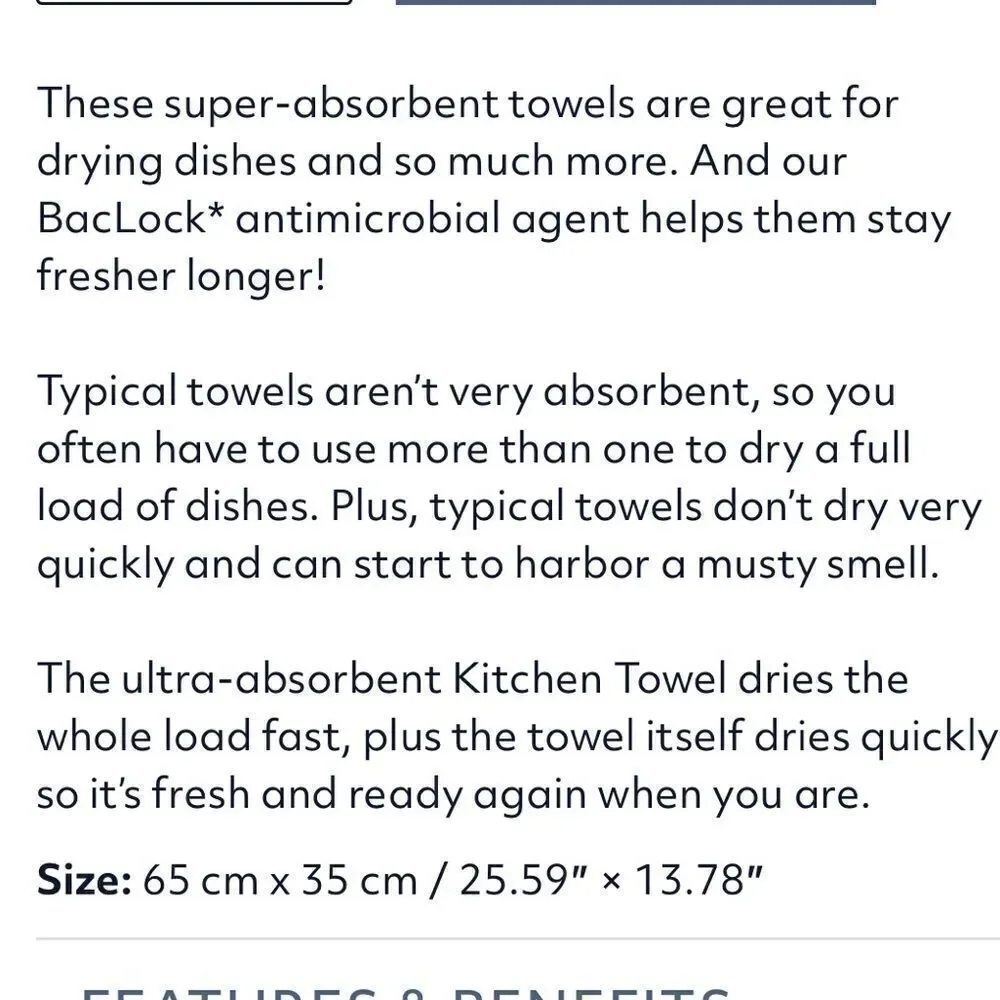 Norwex Kitchen Towel and Kitchen Cloth set of 2 NWT